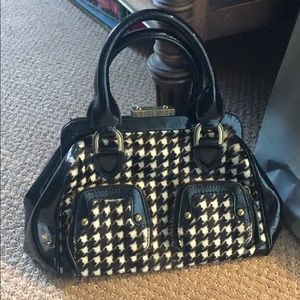 Cole Haan Patent Leather and Zebra Fur Purse
